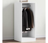 LoogCape Armadio bianco, 48 x 41 x 102 cm, in legno con molto spazio e supporto da parete, per camera da letto, corridoio, ufficio, guardaroba compatto, sistema di organizzazione durevole