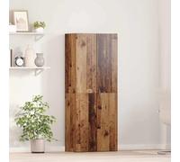 LoogCape Armadio da ufficio in legno anticato, 60 x 32 x 152,5 cm, con porta richiudibile e molto spazio per ufficio, casa, studio, documenti, cartelle, cassetti, archivio, struttura robusta