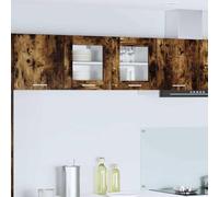LoogCape Armadio sospeso in rovere affumicato, 40 x 31 x 40 cm, armadio multiuso con anta e cerniere, per cucina, sala da pranzo, soggiorno, corridoio