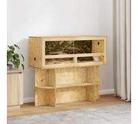 LoogCape Base per terrario con mensola in robusto legno OSB marrone, 100 x 40 x 50 cm, per rettili e anfibi, adatta per interni, versatile, durevole, con spazio di archiviazione e design rustico