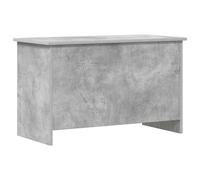 LoogCape Baule portaoggetti, grigio cemento, 80 x 40 x 50 cm, in legno con coperchio, per camera da letto, corridoio, soggiorno, cameretta dei bambini, giardino e balcone, salvaspazio, robusto
