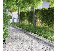 LoogCape Bordi per prato, 30 pezzi, argento, 103 x 0,05 x 22 cm, in acciaio zincato, resistenti alle intemperie, durevoli, per vialetti da giardino, bordatura e delimitazione, sistemi a incastro