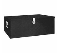 LoogCape Cassetta degli attrezzi in alluminio, colore nero, 100 x 55 x 37 cm, con sistema di chiusura e pratica maniglia, per officina, garage, cantiere, casa