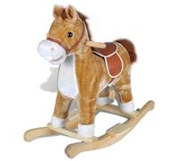 LoogCape Cavallo a dondolo con morbido peluche, per bambini a partire dai 12 mesi, ideale per dondolare, per divertimento e sicurezza nella cameretta dei bambini