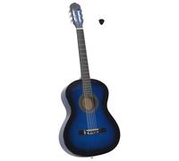 LoogCape Chitarra acustica classica per principianti, blu, 4/4, 99 cm, in legno di tiglio, con accessori, adatta per bambini e adulti, ideale per imparare e insegnare