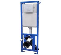 LoogCape Cisterna da incasso da 11 l, per WC sospesi a parete, con doppio scarico 41 x 14 x (110-125), a risparmio d'acqua, regolabile in altezza, con kit di montaggio, telaio in acciaio stabile