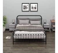 LoogCape Comodino 2 pezzi grigio sonoma in legno e metallo 40 x 35 x 50 cm con cassetto, ripiano e design robusto per camera da letto, corridoio, ufficio e altro