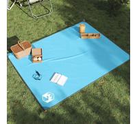 LoogCape Coperta da picnic con picchetti, blu, 205 x 155 cm, impermeabile, pieghevole, portatile, per esterni, campeggio, spiaggia, escursionismo, viaggi, antivento, isolata, leggera, robusta, ideale