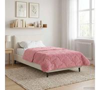 LoogCape Coperta estiva rosa, 135 x 200 cm, in microfibra, pile, traspirante, lavabile, leggera, adatta per tutte le stagioni, per chi soffre di allergie