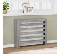 LoogCape Copertura per termosifone, grigio Sonoma, 104 x 20 x 82 cm, in legno con supporto da parete, design moderno a laghe, durevole, resistente all'umidità, pratico ripiano per soggiorno