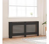 LoogCape Copertura per termosifone, nera, 172 x 19 x 81,5 cm, in MDF, moderna, con doghe orizzontali, durevole, facile da montare, rivestimento decorativo da parete, adatto per accessori per