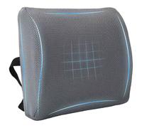LoogCape Cuscino per la schiena grigio, 36 x 30 x 12 cm, con memory foam, traspirante e lavabile, imbottitura ergonomica per chi dorme sul fianco, per chi dorme sulla pancia, ideale per camera da