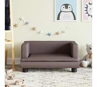 LoogCape Divano marrone per bambini, 60 x 40 x 30 cm, in ecopelle, per bambini di età compresa tra 3 e 6 anni, con telaio robusto e morbida imbottitura, per un relax accogliente