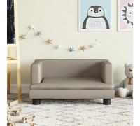 LoogCape Divano per bambini, 60 x 40 x 30 cm, in ecopelle, con telaio robusto, per bambini di età compresa tra 3 e 6 anni, design accogliente, durevole e sicuro, colore: marrone cappuccino