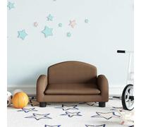 LoogCape Divano per bambini, marrone, 50 x 40 x 30 cm, in tessuto, mobile per la cameretta dei bambini, seduta morbida, per bambini di età compresa tra 3 e 6 anni, struttura stabile, comfort e design
