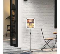 LoogCape Espositore per Fiere Argento 30x25x128cm Alluminio Regolabile per Interni ed Esterni Portatile Portatile Ideale per Fiere, Esposizioni, Presentazioni, Marketing, Eventi, Negozi, Ufficio