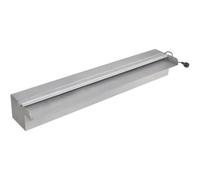 LoogCape Fontana a cascata con LED, in acciaio inox, 60 cm, per giardino, laghetto, stanza, balcone, terrazza, corso, decorazione, relax, Feng Shui, con 33 luci a LED, in acciaio inox durevole