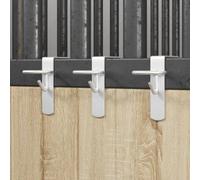 LoogCape Ganci per secchio portatili, 3 pezzi, in acciaio argentato, montaggio a parete, versatile, per mangime per cavalli, acqua, mangime minerale, fieno, erbe per stalla, pascolo, allenamento