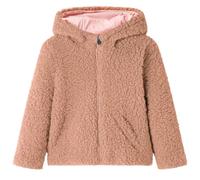 LoogCape Giacca con cappuccio per bambini, in pelliccia sintetica, colore cognac, calda, antivento, traspirante, impermeabile, adatta per le mezze stagioni, il tempo libero e la scuola