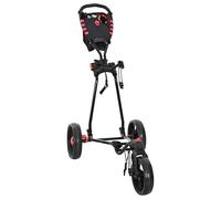 LoogCape Golf-Dolly Nero 110 x 60 x 132 cm Carrello da Golf Pieghevole in Ferro con Ruote Cuscinetti a Sfera Freno a Pedale Trasporto Leggero Outdoor Torneo Allenamento per Uomo Donna Accessori Spazio