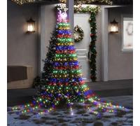 LoogCape Illuminazione per albero di Natale, 320 LED, multicolore, 375 cm, impermeabile, con 8 effetti luminosi, per interni ed esterni, giardino, balcone, terrazza, finestra, casa, tetto, facciata