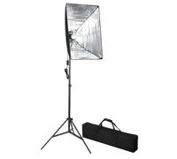 LoogCape Illuminazione professionale da studio, 60 x 40 cm, softbox dimmerabile, con treppiede in alluminio regolabile in altezza, per fotografia di prodotti e ritratti, studio domestico, vlog
