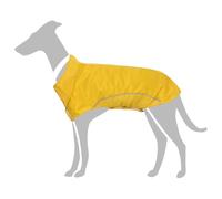 LoogCape Impermeabile per cani con strisce riflettenti, in poliestere, giallo, XS, impermeabile, antivento, riflettente, per passeggiate in caso di pioggia e buio, facile da indossare e da togliere