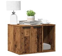 LoogCape Lettiera per gatti, effetto legno anticato, 60 x 40 x 40 cm, mobile multiuso con scomparto nascosto, montaggio individuale, facile da pulire, ideale per gatti, gattini, con superficie stabile