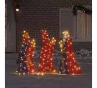 LoogCape Luci natalizie da uomo, 3 pezzi, bianco caldo, 105 cm, decorazione per interni ed esterni, presepe con catena luminosa a LED e fonte di alimentazione USB, decorazione festiva per albero di