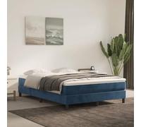 LoogCape Materasso a molle insacchettate medio, blu scuro, 140 x 190 x 20 cm, rivestimento in velluto, molle insacchettate con schiuma, per un sonno tranquillo in camera da letto e camera degli ospiti