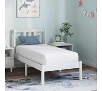 LoogCape Materasso bianco, 60 x 120 cm, a molle insacchettate con strato in noce di cocco, schiuma fredda, confortevole, reversibile, per la cameretta dei bambini, per un comfort ergonomico durante il