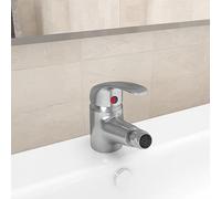 LoogCape Miscelatore per bidet da bagno, argento, 13 x 12 cm, monocomando per lavabo, doccia, vasca ad alta pressione, orientabile, estensibile, con cartuccia in ceramica, tubi flessibili e accessori