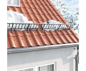 LoogCape Pala antineve per tetto, antracite, 100 x 2,5 x 20 cm, in acciaio, resistente alle intemperie, durevole, per esterni, facile montaggio, protezione dalla corrosione, design moderno, protezione