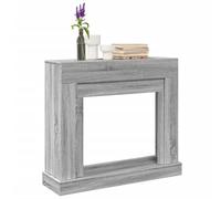 LoogCape Paracolpi per camino grigio sonoma, 100 x 30 x 87,5 cm, materiale in legno per camino elettrico, copertura decorativa per caminetto, accessorio durevole per forno, telaio protettivo, supporto