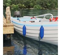LoogCape Parafango per barca, blu, in PVC, 2 pezzi, Ø 11 x 40 cm, con funi e pompa per accessori di installazione e porti, imbottitura protettiva impermeabile per barche, yacht, kayak e canoe durante