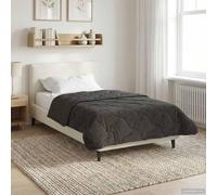 LoogCape Piumino per tutto l'anno, antracite, 135 x 200 cm, traspirante in microfibra e pile, lavabile, durevole, soffice, per inverno ed estate, anallergico