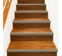 LoogCape Profili per scale, 30 pezzi, champagne, 67 x 3,5 x 3 cm, in alluminio, per scale interne, scale a spirale, salva spazio, corrimano, pedana