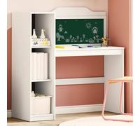 LoogCape ROROS - Lavagnetta da scrivania in legno per PC portatile, 120 x 45 x 118,5 cm, con ripiano, scaffali per studiare in casa, ufficio