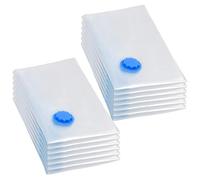 LoogCape Sacchetti sottovuoto, 80 x 60 cm, 10 pezzi, per vestiti, coperte, biancheria da letto, viaggi, traslochi, protezione antipolvere, pieghevoli, traspiranti, con cerniera e manico, per camera da