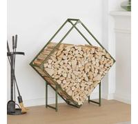 LoogCape Scaffale per legna da ardere, 100 x 25 x 100 cm, in acciaio laminato a freddo, con grande capacità, per legna da ardere, supporto per legna da ardere, elegante supporto in legno per interni