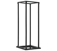 LoogCape Scaffale per legna da ardere in acciaio nero con fondo 37 x 37 x 113 cm per stufa e braciere, stoccaggio stabile, resistente alle intemperie, ideale per soggiorno, terrazza o giardino, grande