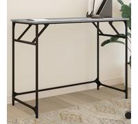 LoogCape Scrivania grigio Sonoma, 100 x 45 x 76 cm, in legno e acciaio, per computer portatile, per ufficio, casa, ufficio, stanza, per studiare e giocare in ordine