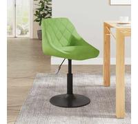 LoogCape Sedia da pranzo in velluto verde chiaro, regolabile in altezza, con molla a gas, moderna per sala da pranzo, ufficio e bar, girevole a 360°