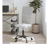 LoogCape Sedia da ufficio bianca regolabile in altezza, con rete traspirante, funzione girevole, braccioli e supporto lombare per lavorare ergonomicamente in casa e in studio