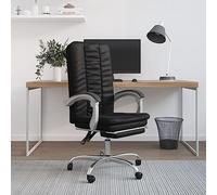 LoogCape Sedia da ufficio con funzione reclinabile, in ecopelle, ergonomica, girevole, per casa, ufficio, regolabile in altezza, con braccioli, schienale e supporto lombare, portata 110 kg