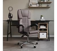 LoogCape Sedia da ufficio con funzione reclinabile, in ecopelle, regolabile in altezza, ergonomica, comoda sedia da lavoro con braccioli, schienale, supporto lombare