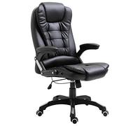 LoogCape Sedia da ufficio ergonomica, nera, con schienale e braccioli regolabili in altezza, funzione girevole a 360°, ruote in nylon resistente, adatta per l'ufficio domestico e per lavorare a lungo
