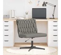 LoogCape Sedia da ufficio girevole in tessuto grigio chiaro, regolabile in altezza e funzione di rotazione a 360 gradi, per lavorare in modo ergonomico e sedersi comodamente in casa, in sala da pranzo