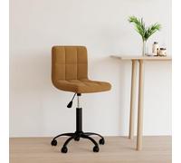 LoogCape Sedia da ufficio girevole in velluto marrone, regolabile in altezza e ruote, per casa, comfort ergonomico, supporto lombare, imbottitura traspirante, adatta come sedia da lavoro, sedia da