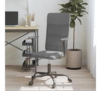 LoogCape Sedia da ufficio regolabile in altezza, in tessuto a rete e ecopelle, girevole, con braccioli, schienale, supporto lombare e poggiatesta, per lavorare ergonomicamente in casa